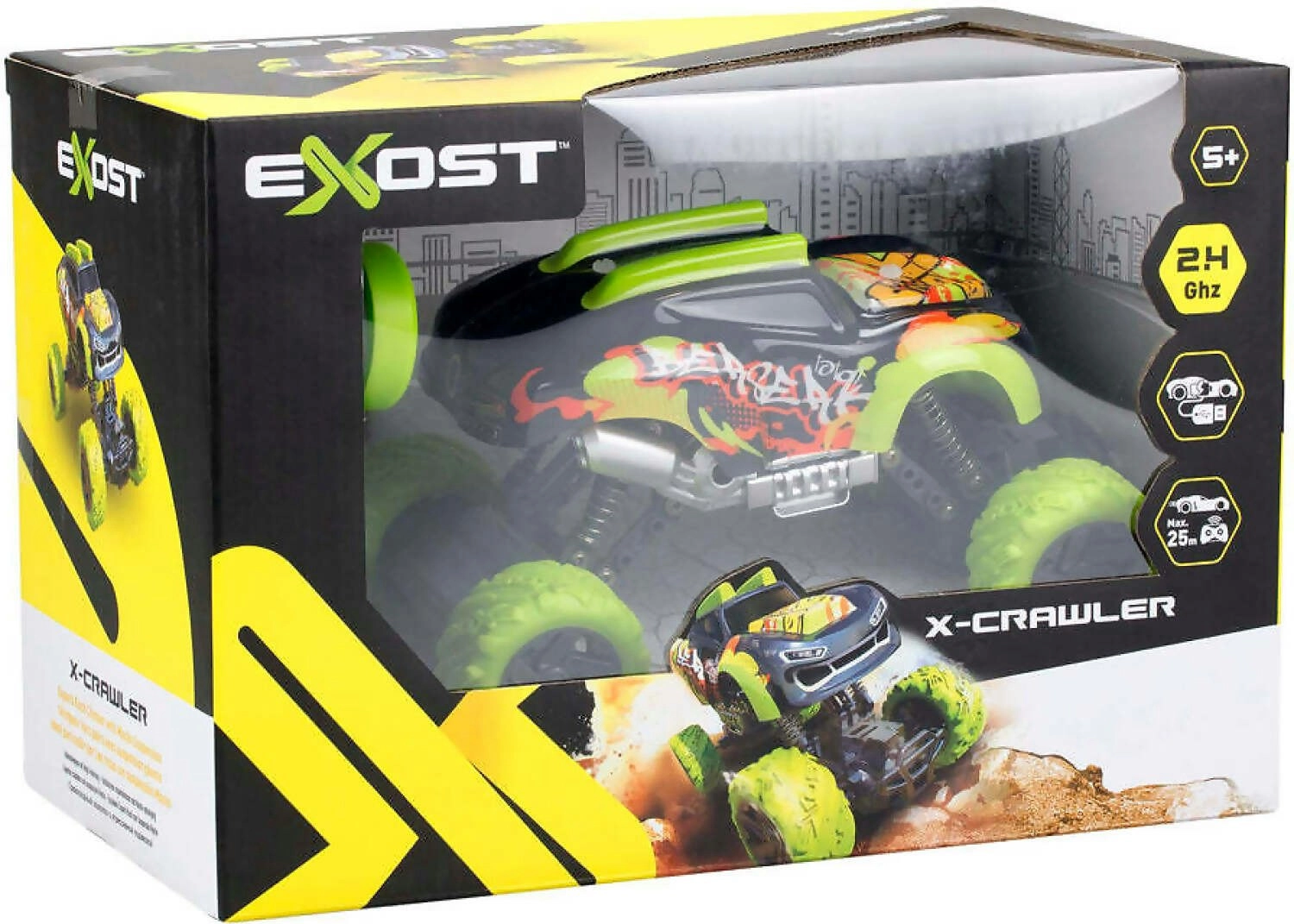 Exost - 2.4ghz Remote Control X-crawler Black & Green - Silverlit