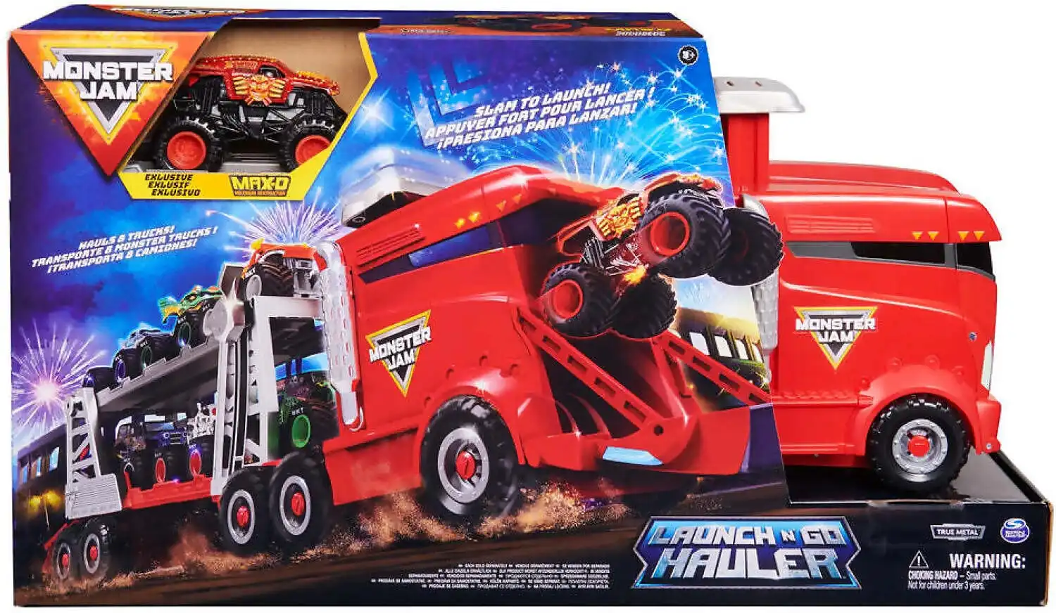 Monster Jam - 1:64 Launch N Go Hauler - Spin Master