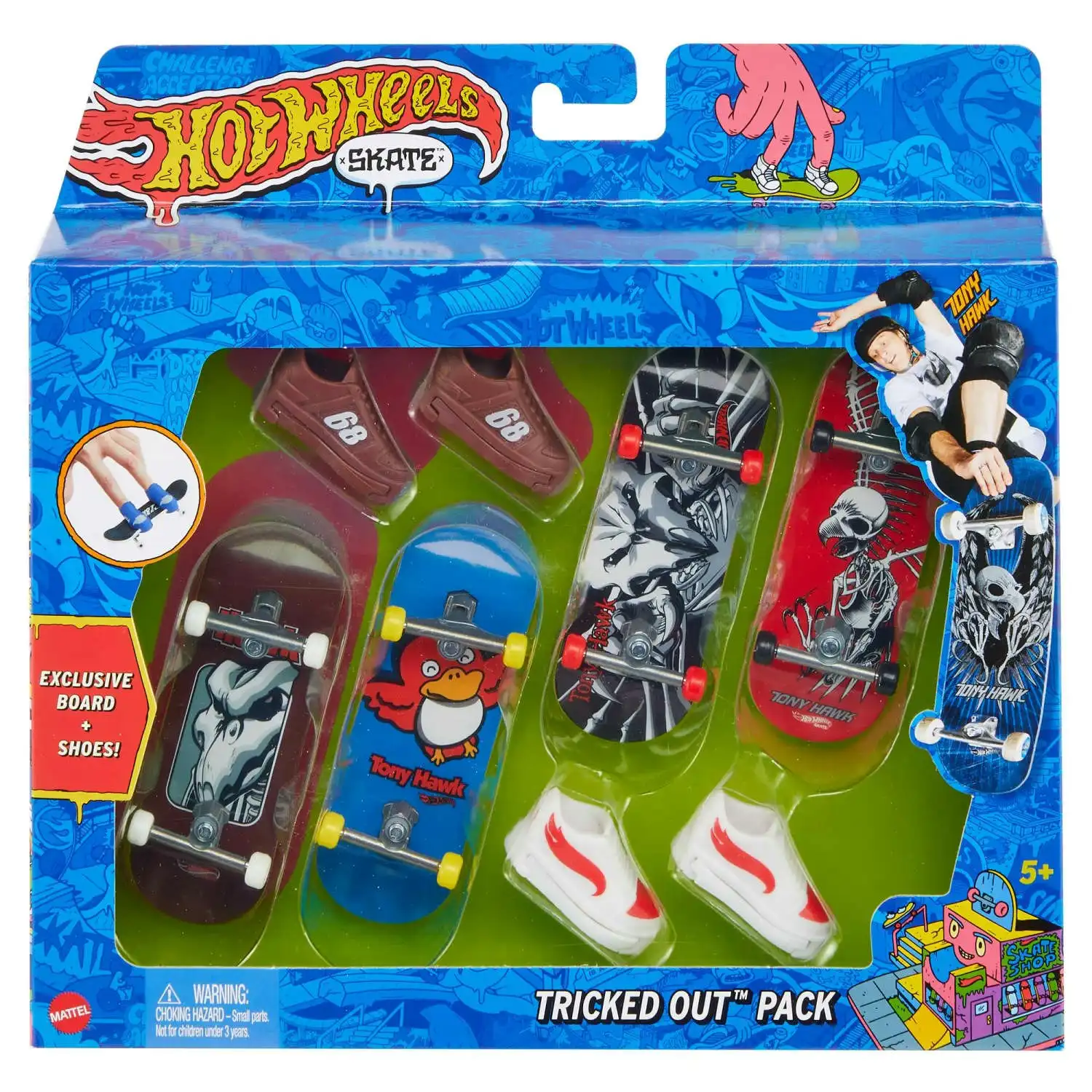 Hot Wheels® - Skate Fingerboards & Skate Shoes Multipack Toy For Kids (styles May Vary)