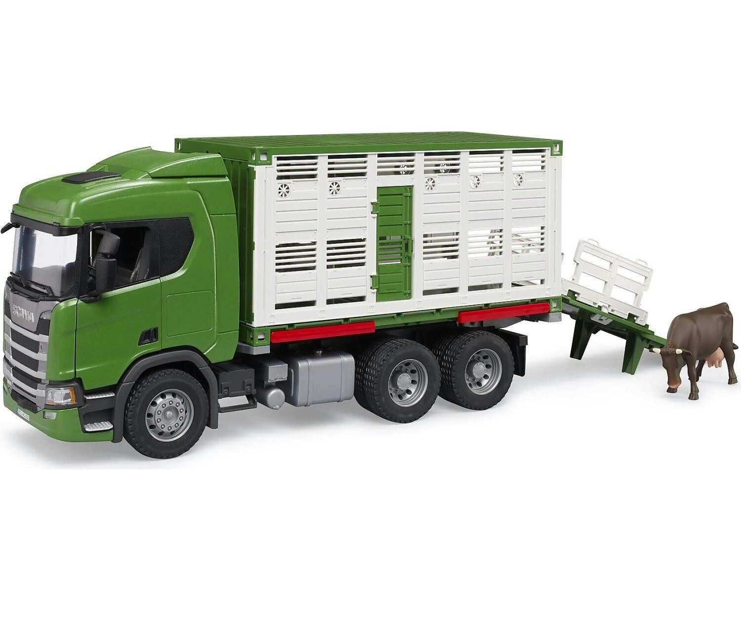 Bruder - Scania Super 560r Cattle Transportation Truck With 1 Cattle