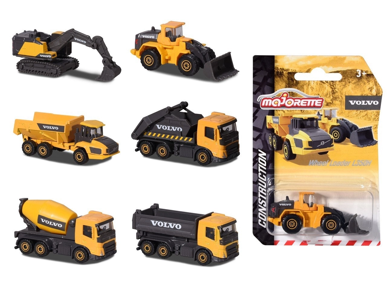 Majorette - Volvo Construction Diecast Vehicle - Assorted