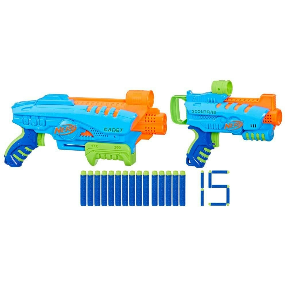 Nerf Elite Junior Ultimate Starter Set 2 Blasters 15 Nerf Elite Darts