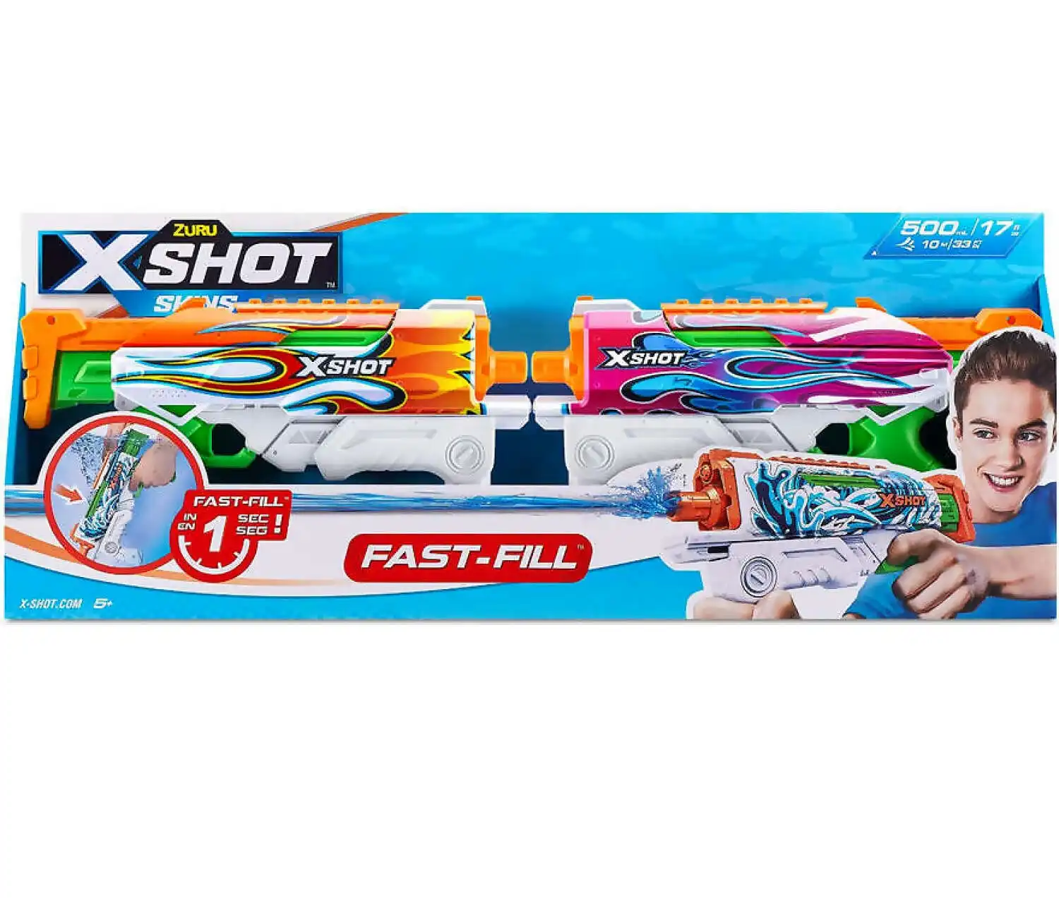 ZURU - Xshot Water Fast Fill Skins Hyperload 2 Pack