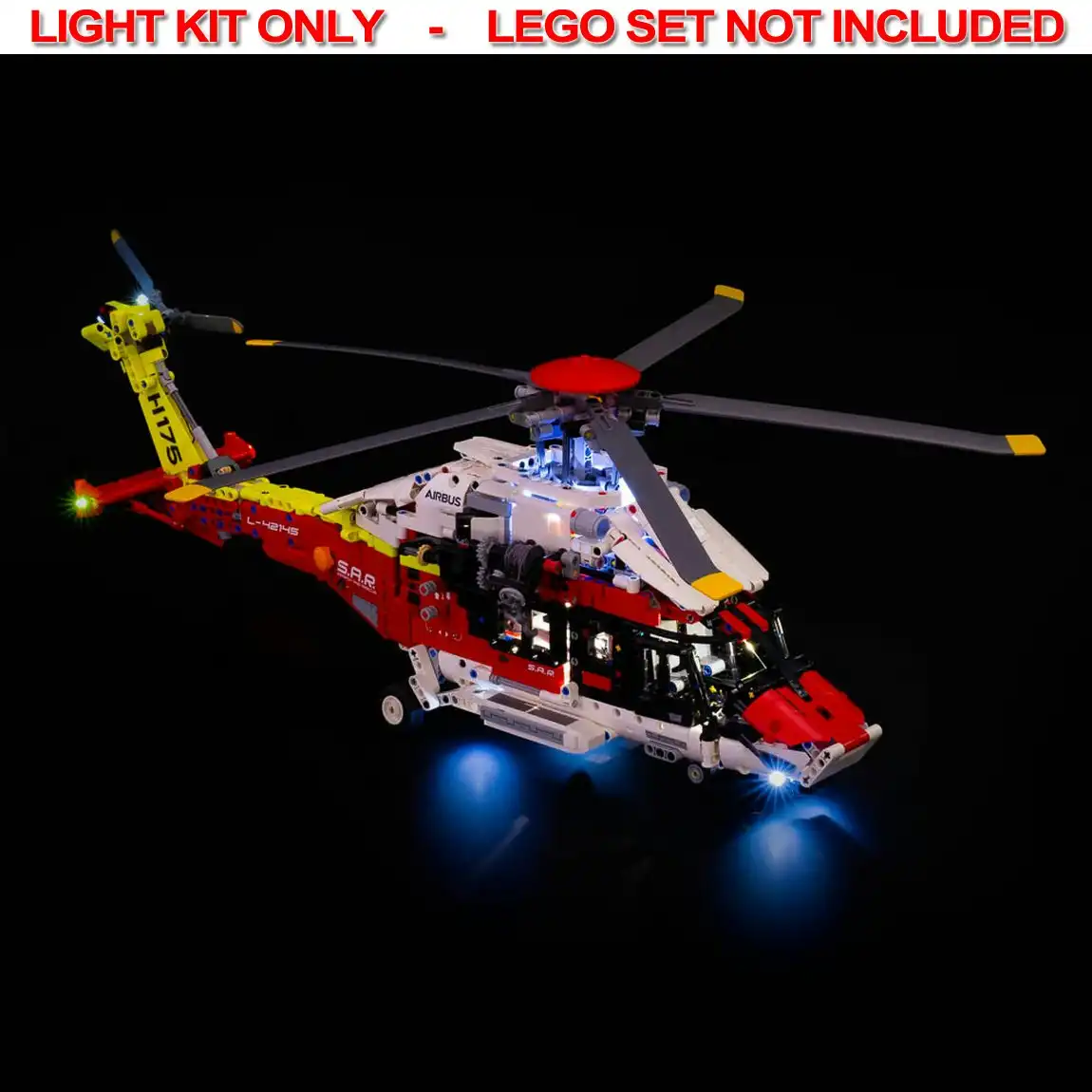 Light My Bricks - LIGHT KIT for LEGO Airbus H175 Rescue Helicopter 42145