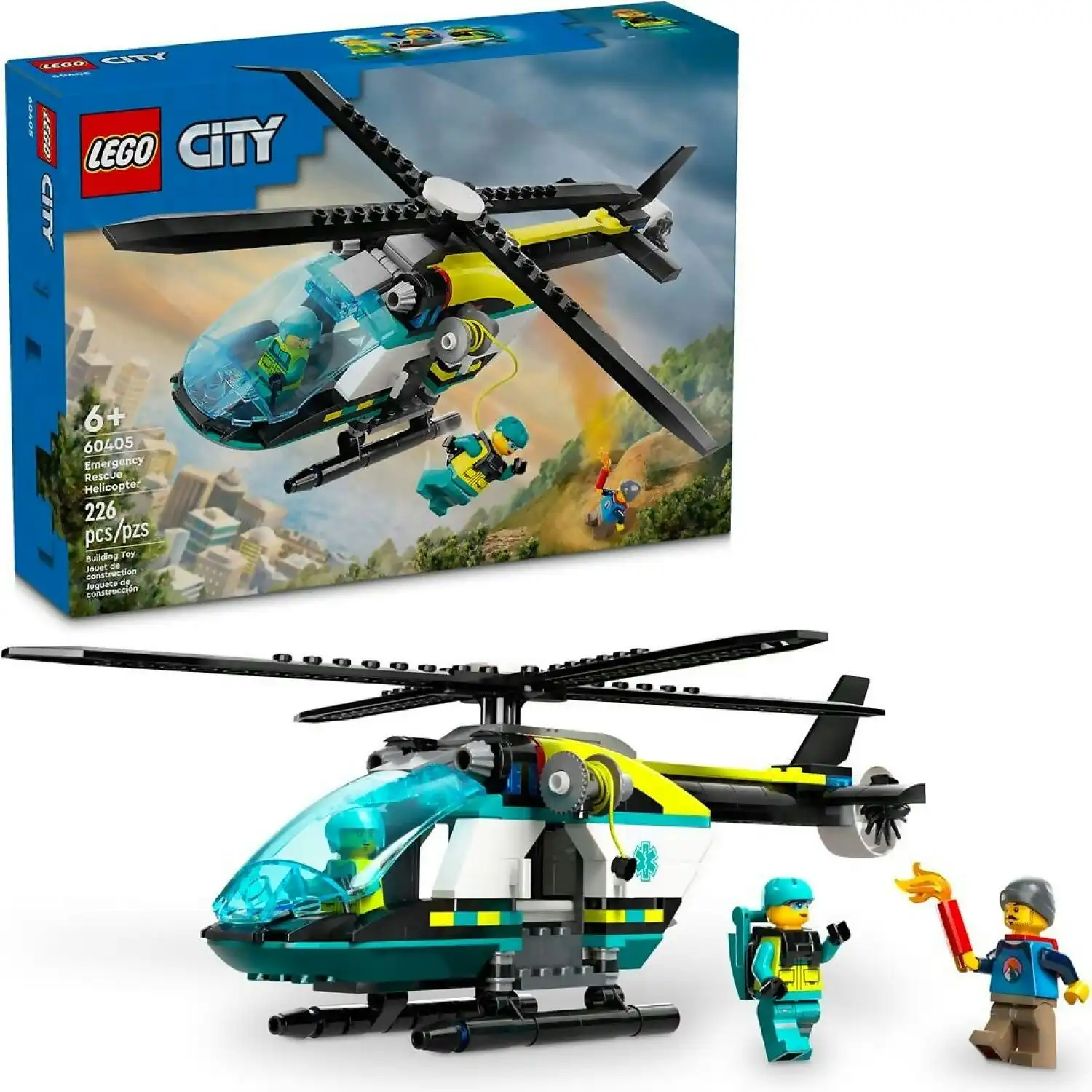 LEGO 60405 Emergency Rescue Helicopter - City
