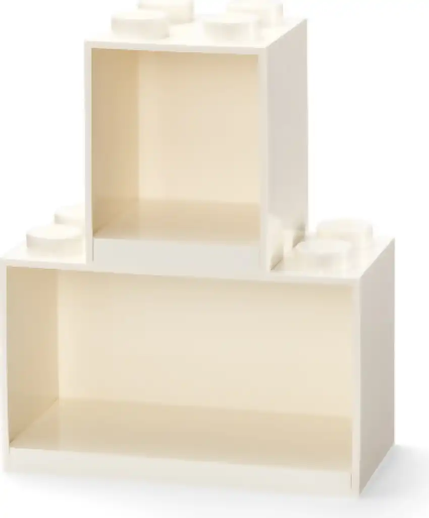 LEGO Brick Shelf Set 2 Pcs - White 4117 - Room Copenhagen