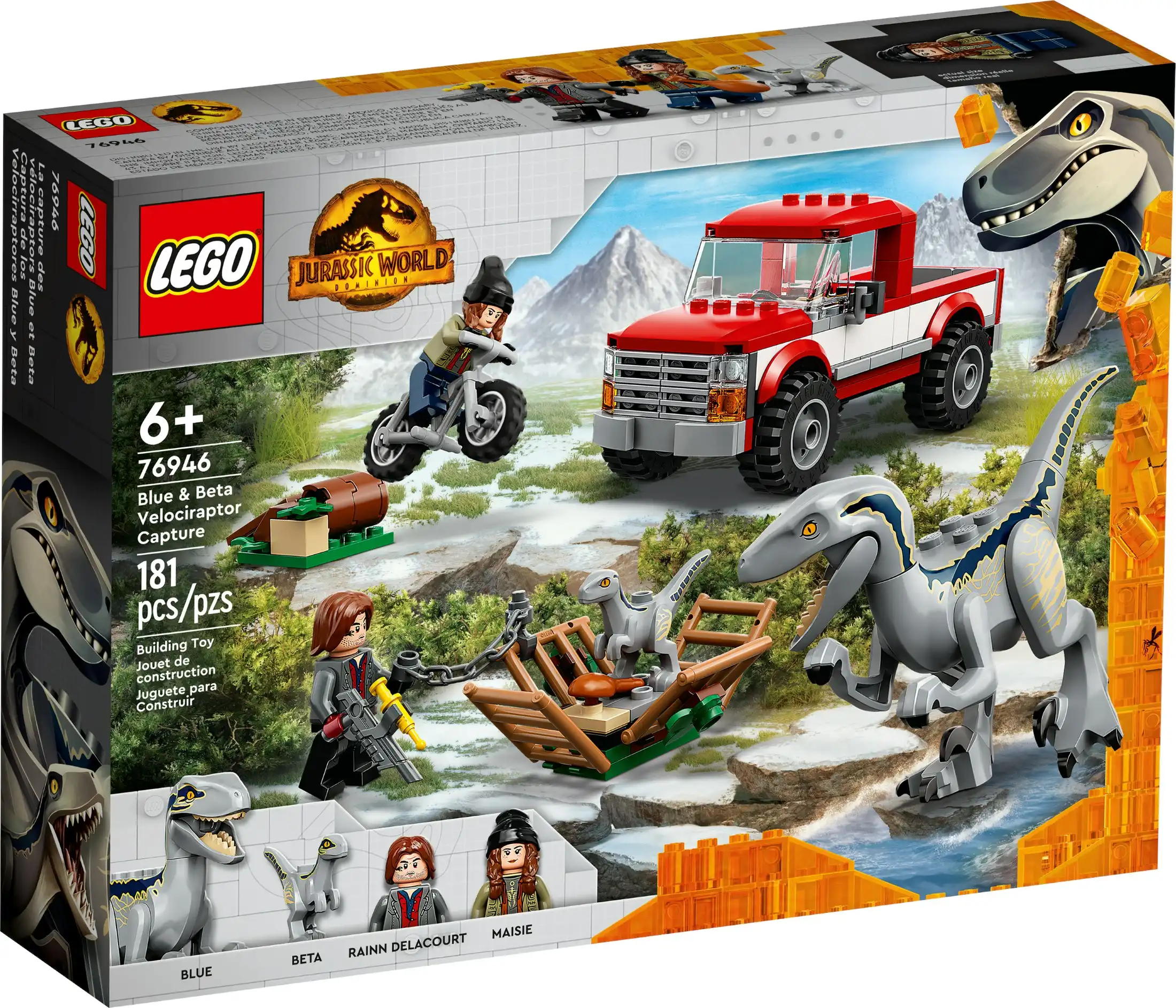 LEGO 76946 Blue & Beta Velociraptor Capture - Jurassic World