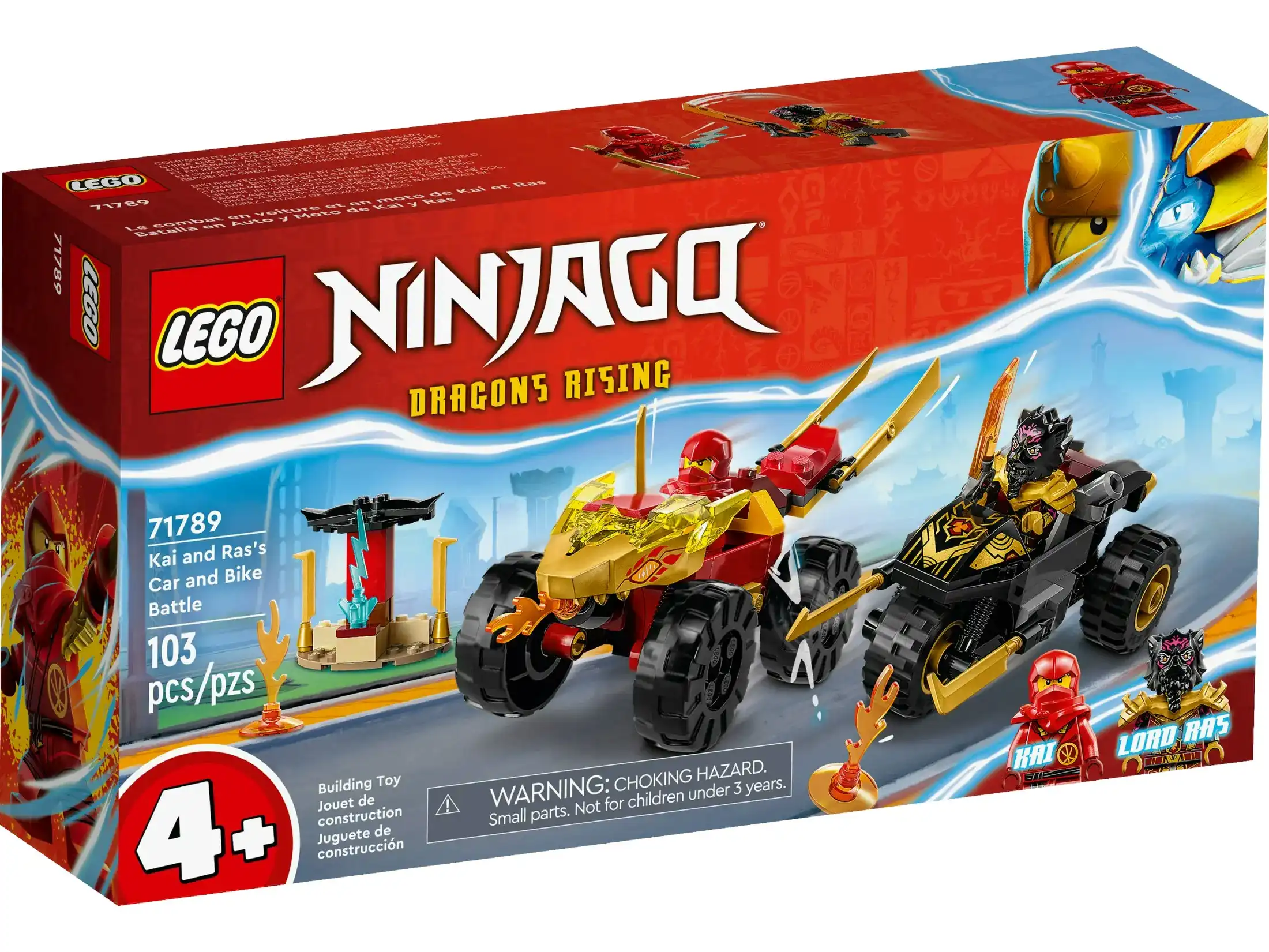 LEGO 71789 Kai and Ras's Car and Bike Battle - Ninjago 4+