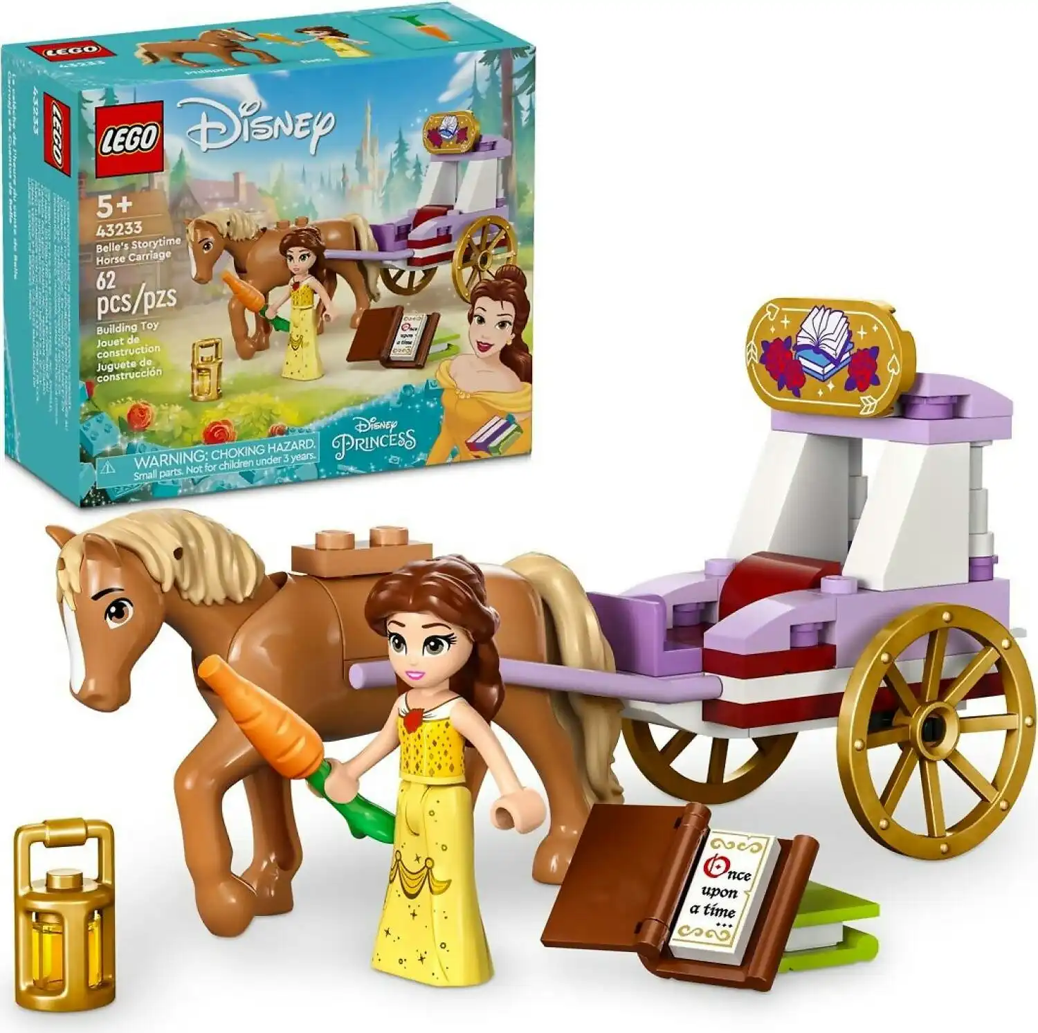 LEGO 43233 Belle's Storytime Horse Carriage - Disney Princess