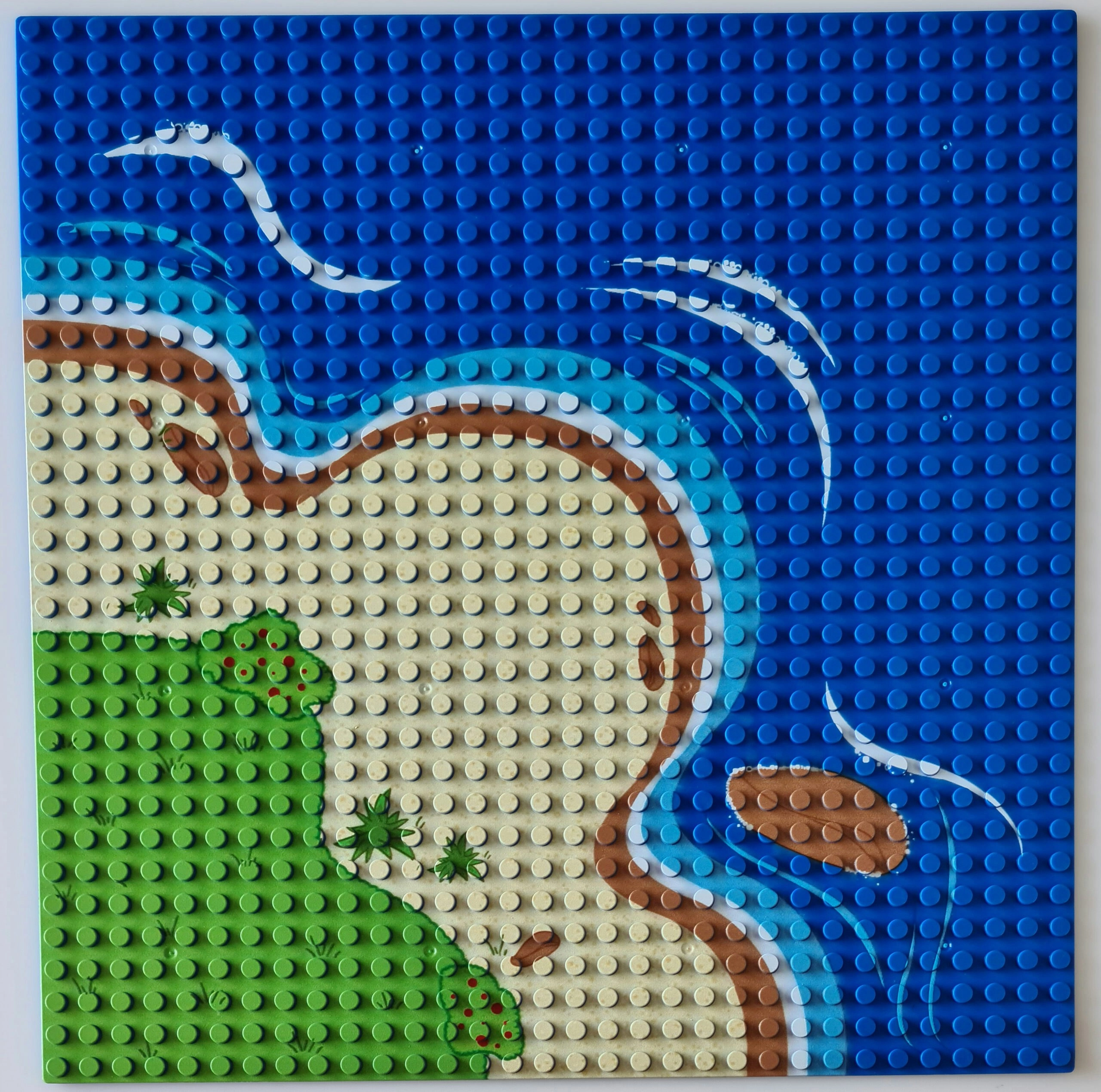 BASEPLATE 32x32 Studs Tropical Island Corner Generic