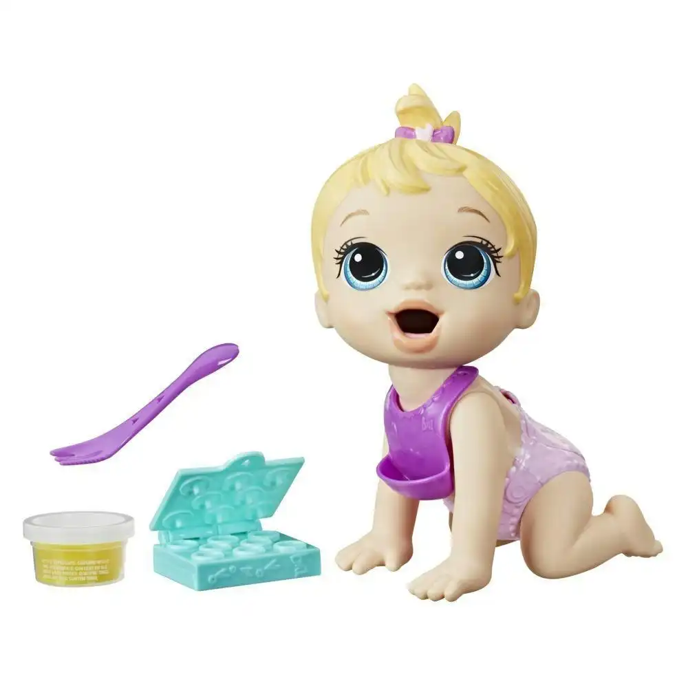 Baby Alive - Lil Snacks Doll Eats And Poops 8-inch Baby Doll With Snack Mold Toy For Kids Ages 3 And Up Blonde Hair  Hasbro