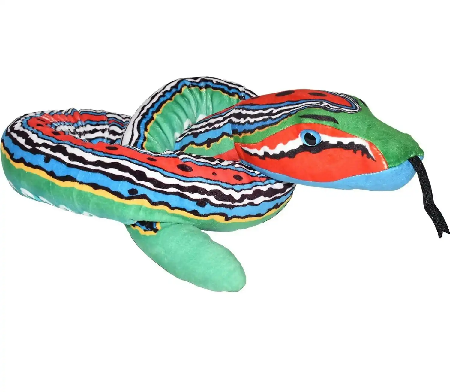 Wild Republic - Plush Snake Green Blue Red 37cm