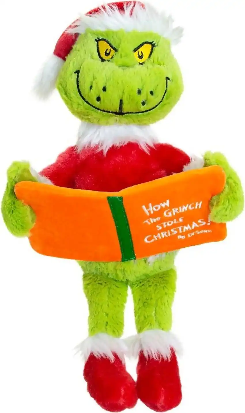 Cotton Candy - Dr. Seuss Reading Grinch 40cm Plush