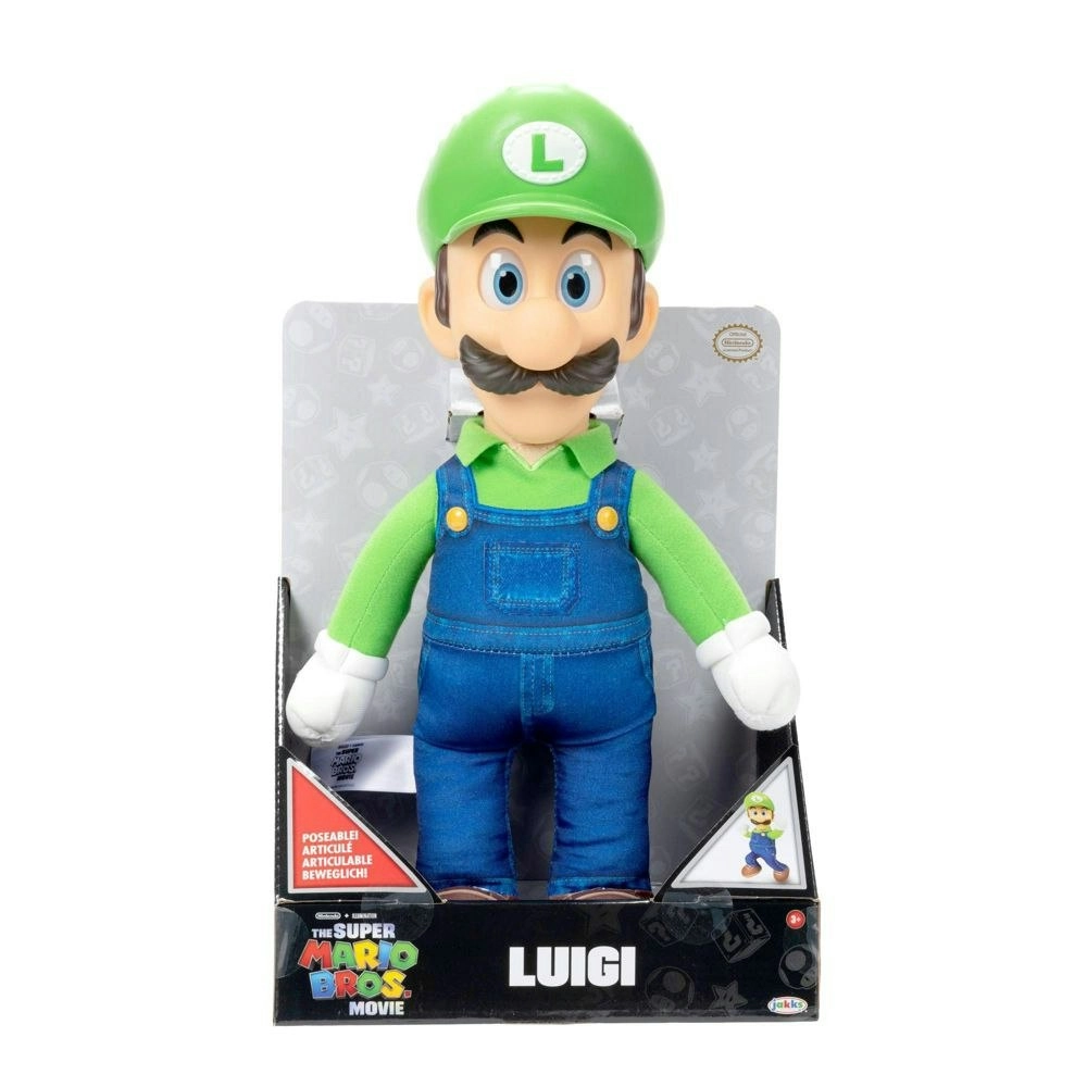 Super Mario - Nintendo The Super Mario Bros. Movie Luigi Poseable Plush