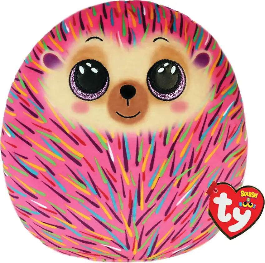 Ty Squish-a-boos - Hildee Multicolored Hedgehog - Large 14 Inches - Squishy Beanies