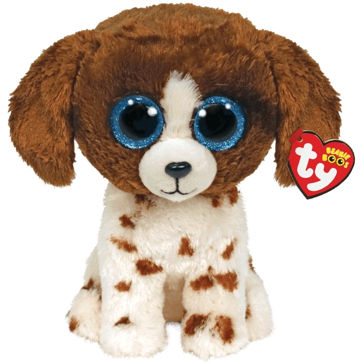 Ty Beanie Boos - Muddles - Brown And White Dog  23cm Medium