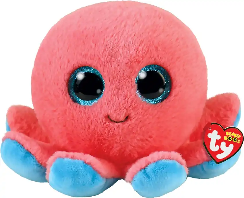 Ty - Beanie Boos - Sheldon Coral Octopus Small 15cm