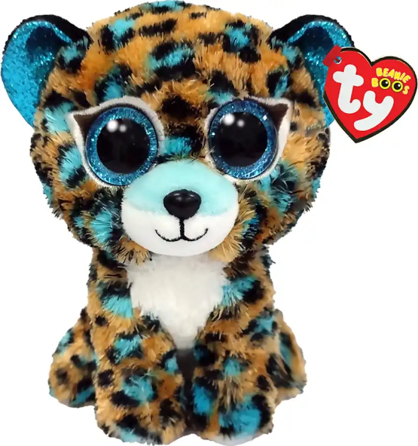 Ty - Beanie Boos - Cobalt Blue Spotted Leopard Small 15cm