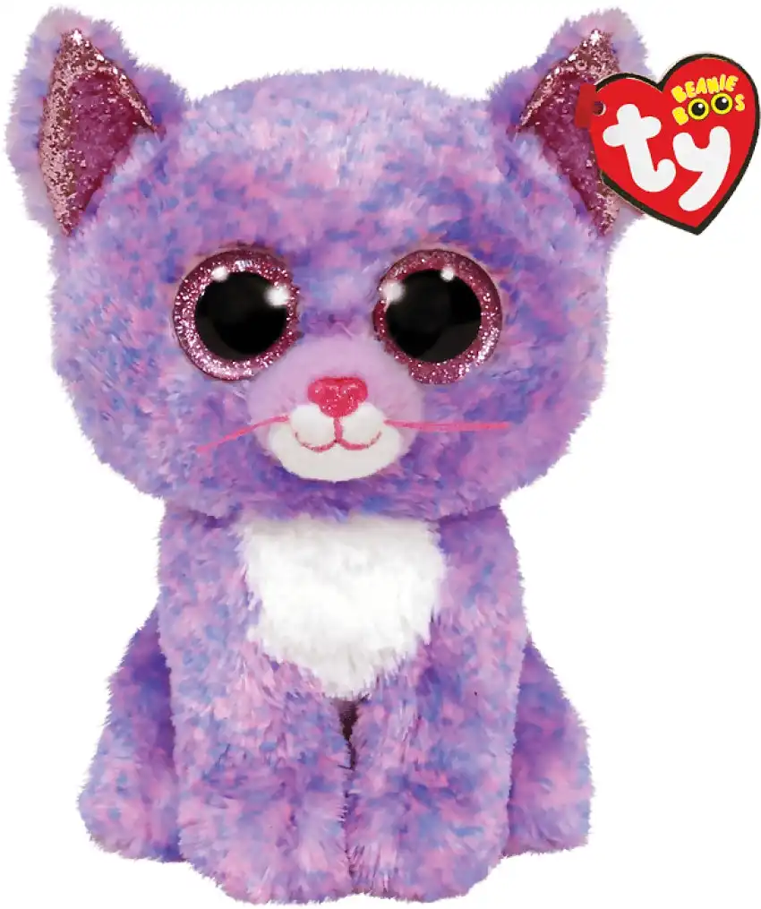 Ty - Beanie Boos - Cassidy Lavender Cat Small 15cm