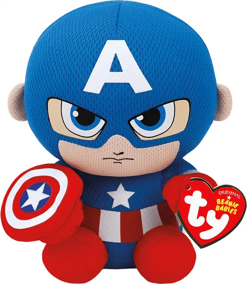 Ty - Beanie Babies - Captain America - Marvel - Reg/small 20cm