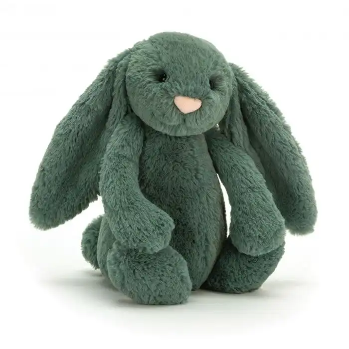 Jellycat Bashful Forest Bunny Medium Green 31x12x15cm