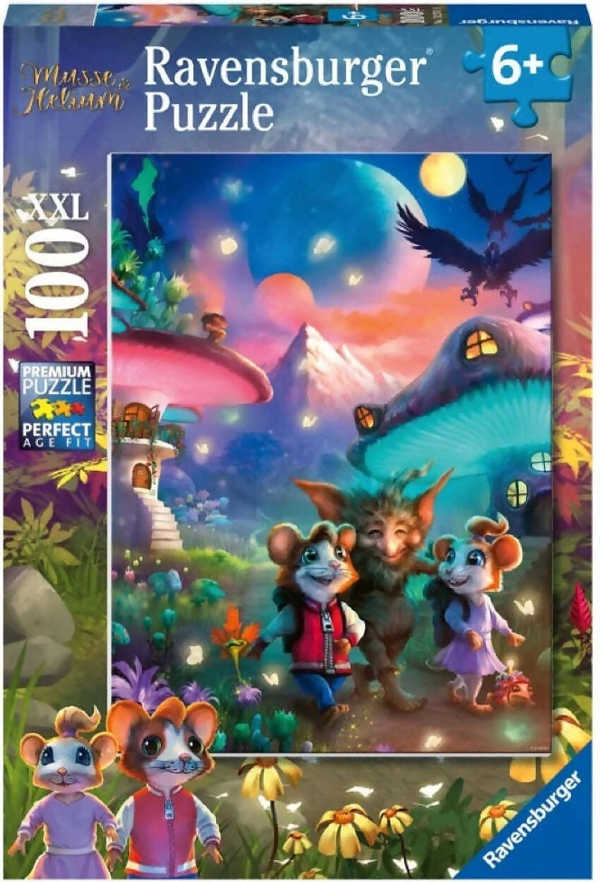 Ravensburger - Enchanting Mushroom Town Jigsaw Puzzle 100 Pieces