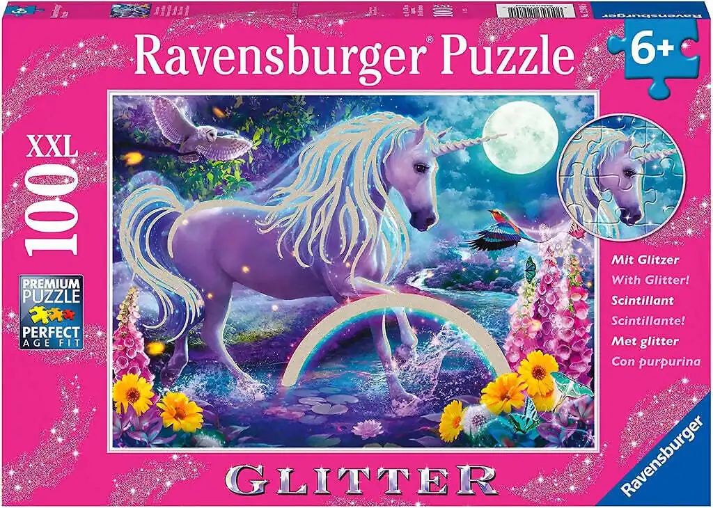 Ravensburger - Glitter Unicorn Jigsaw Puzzle 100 Pieces