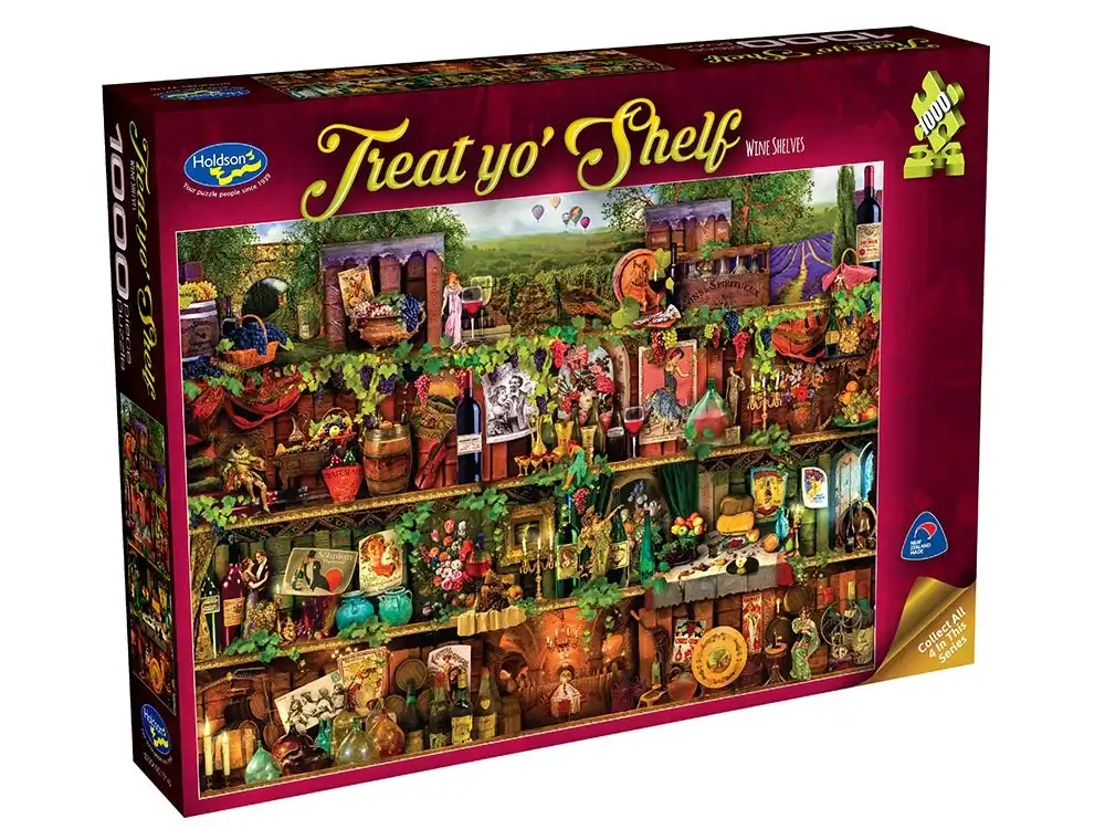 Holdson - Treat Yo Shelf Wine Shelves 1000 Pieces Jigsaw Puzzle