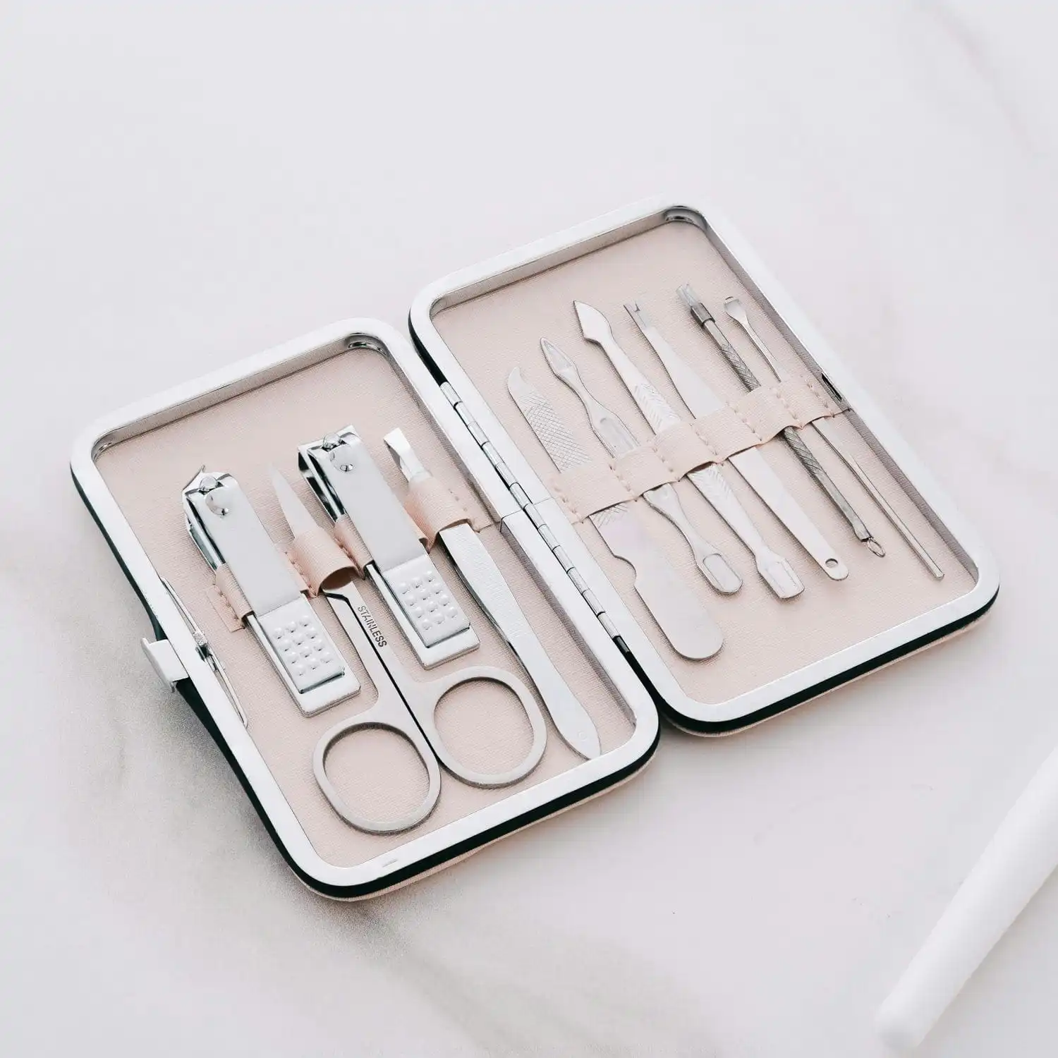 Remology Stainless Steel 10pc Manicure Set Silver