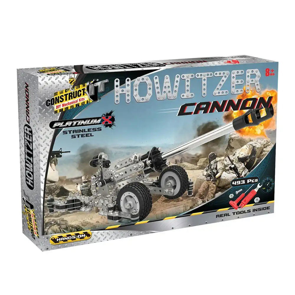 493pc Construct It Platinum-X DIY Military Cannon Toy w/ Tools Build Kit Kids 8+
