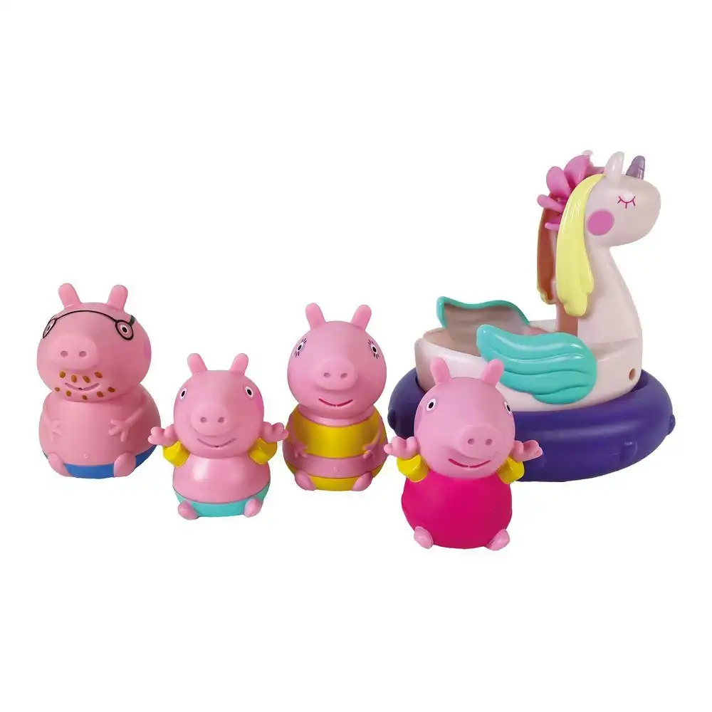 5pc TOMY Peppa Pig Bath Squirter Fun Toy Play Set Kids/Children Toddler 18m+