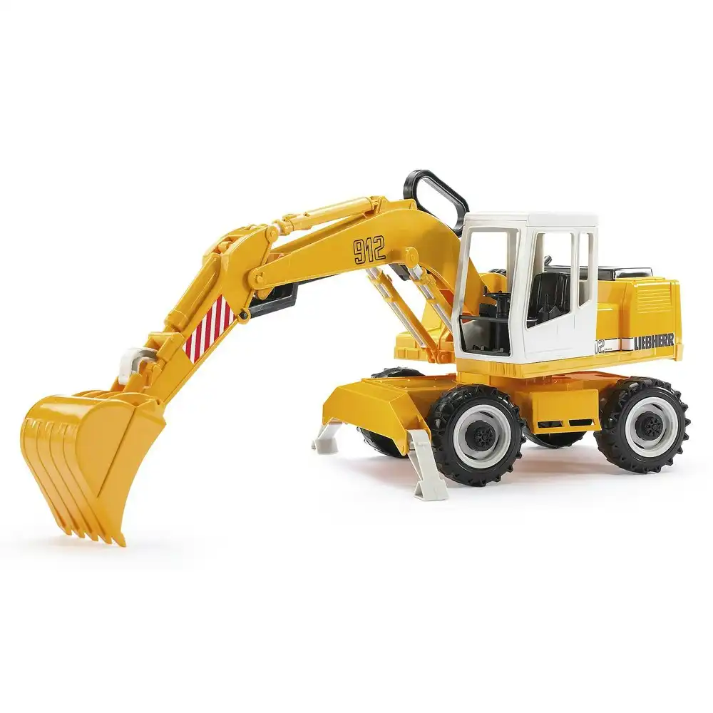 Bruder 39cm Liebherr Wheeled Excavator 1:16 Digger Kids Vehicle Toy 3y+ Yellow