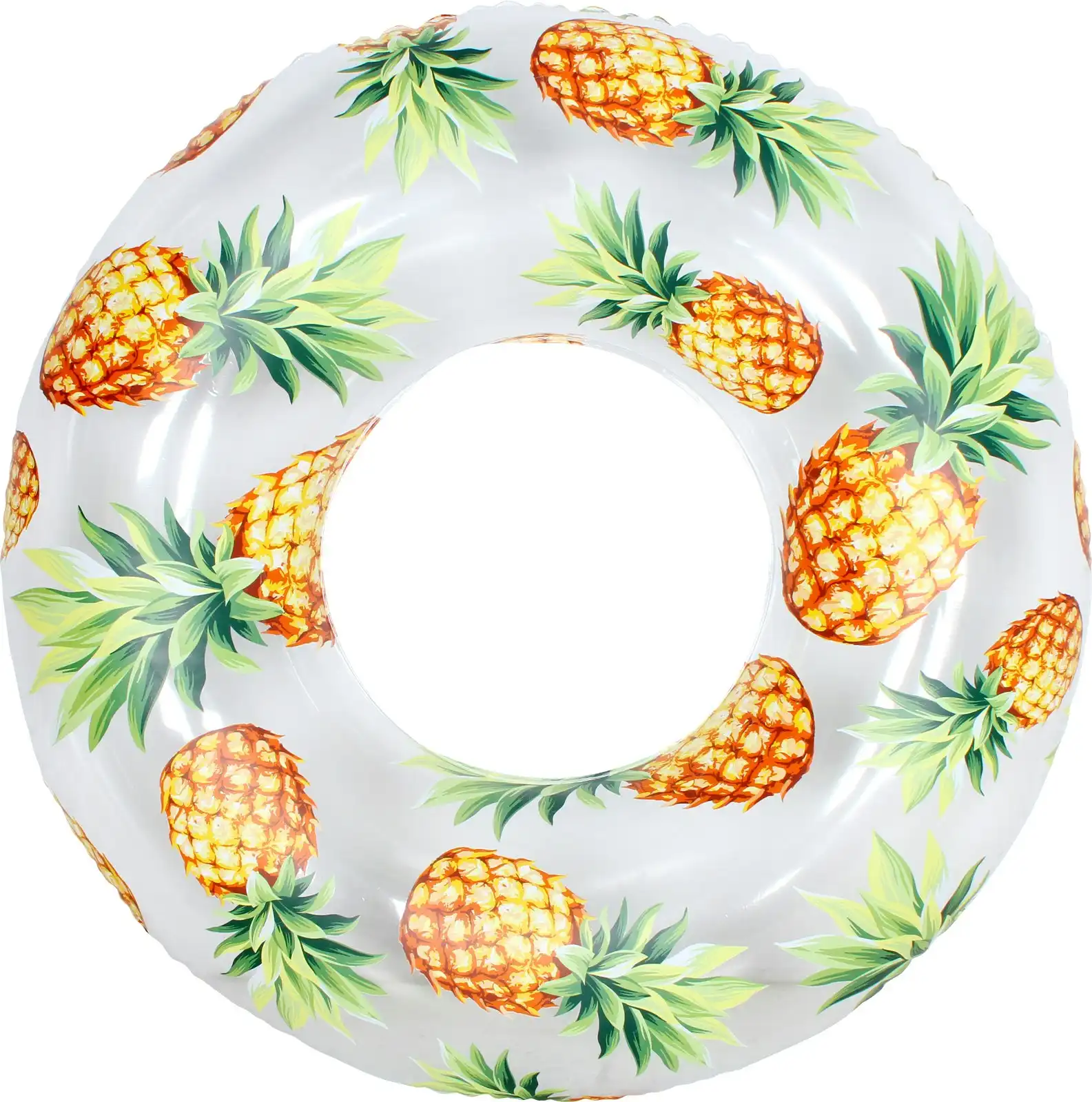 Airtime 90cm Ultra Clear Pineapple Fruit Swim Pool/Beach Floating Kids Ring Toy