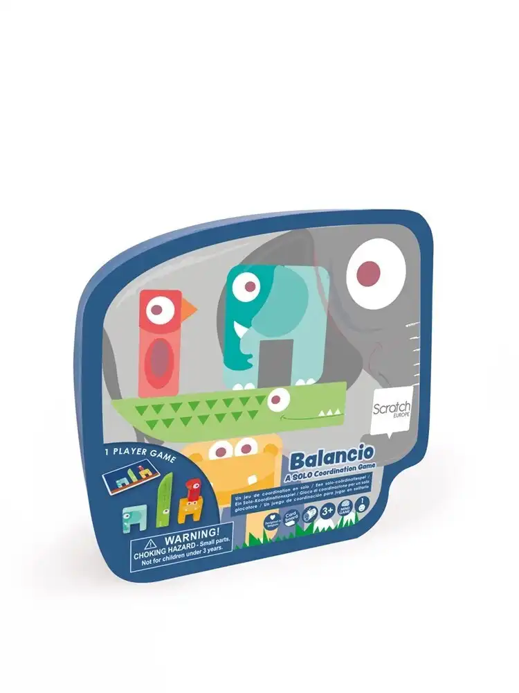 Scratch Europe EduGame Balancio Stack/Place Animal Card Challenge Kids Toy 4y+