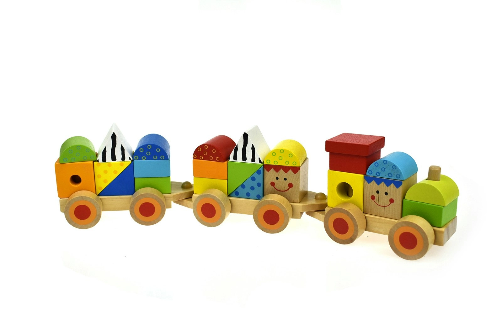 Tooky Toy Stacking Wooden Train Toddler/Baby 18m+ Educational Stacking Toy