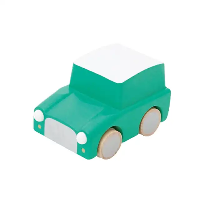 Kiko & gg Kuruma 9cm Car/Vehicle Kids/Children Fun Wooden Pull Back Toy Green 3+