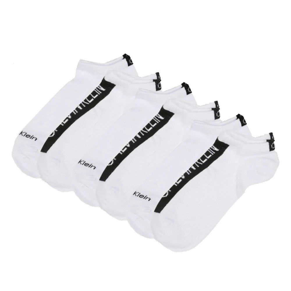 6PK Calvin Klein Women's One Size No Show Socks White Assorted