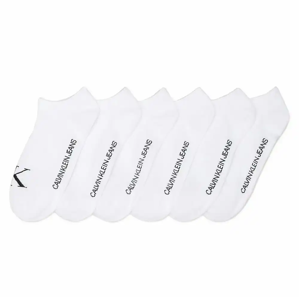 6PK Calvin Klein Women's One Size Lightweight No Show Socks White Assorted