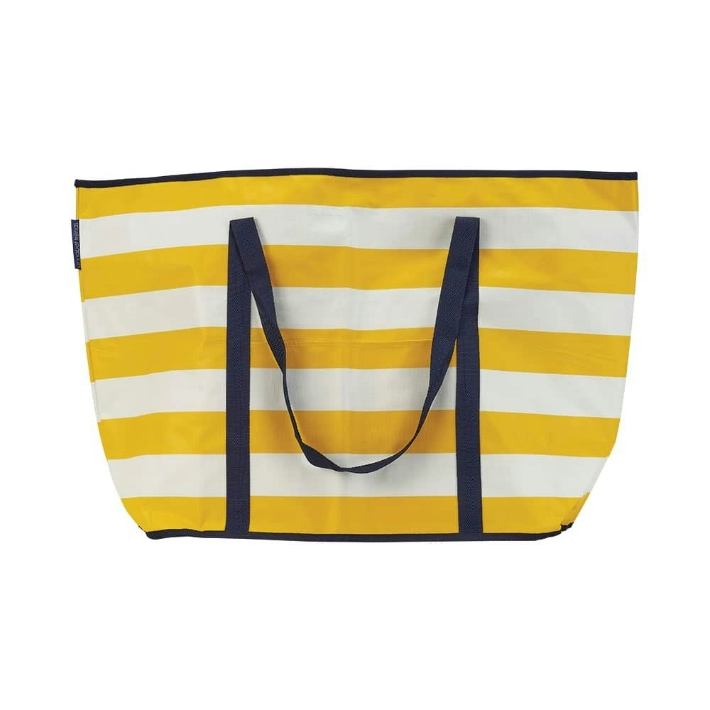 Annabel Trends Waterproof 72x47cm Beach Bag Jumbo Storage Tote Yellow Stripe