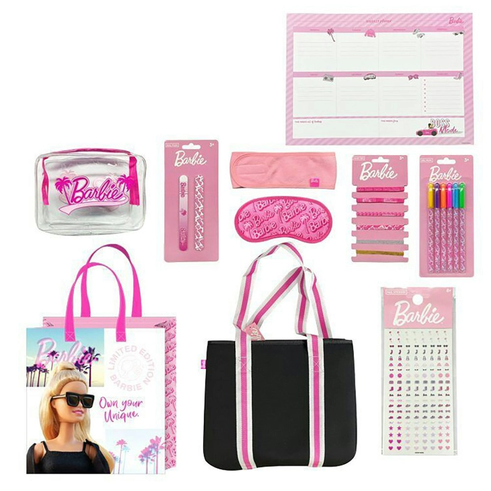 Barbie Teen Kids Showbag w/ Cosmetic Headband/Hair Ties Pen Set Nail Stickers