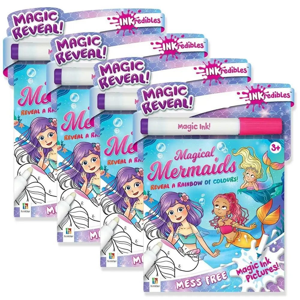 4x Inkredibles: Magic Ink Pictures Magical Mermaids Activity Kit Fun Book 3y+