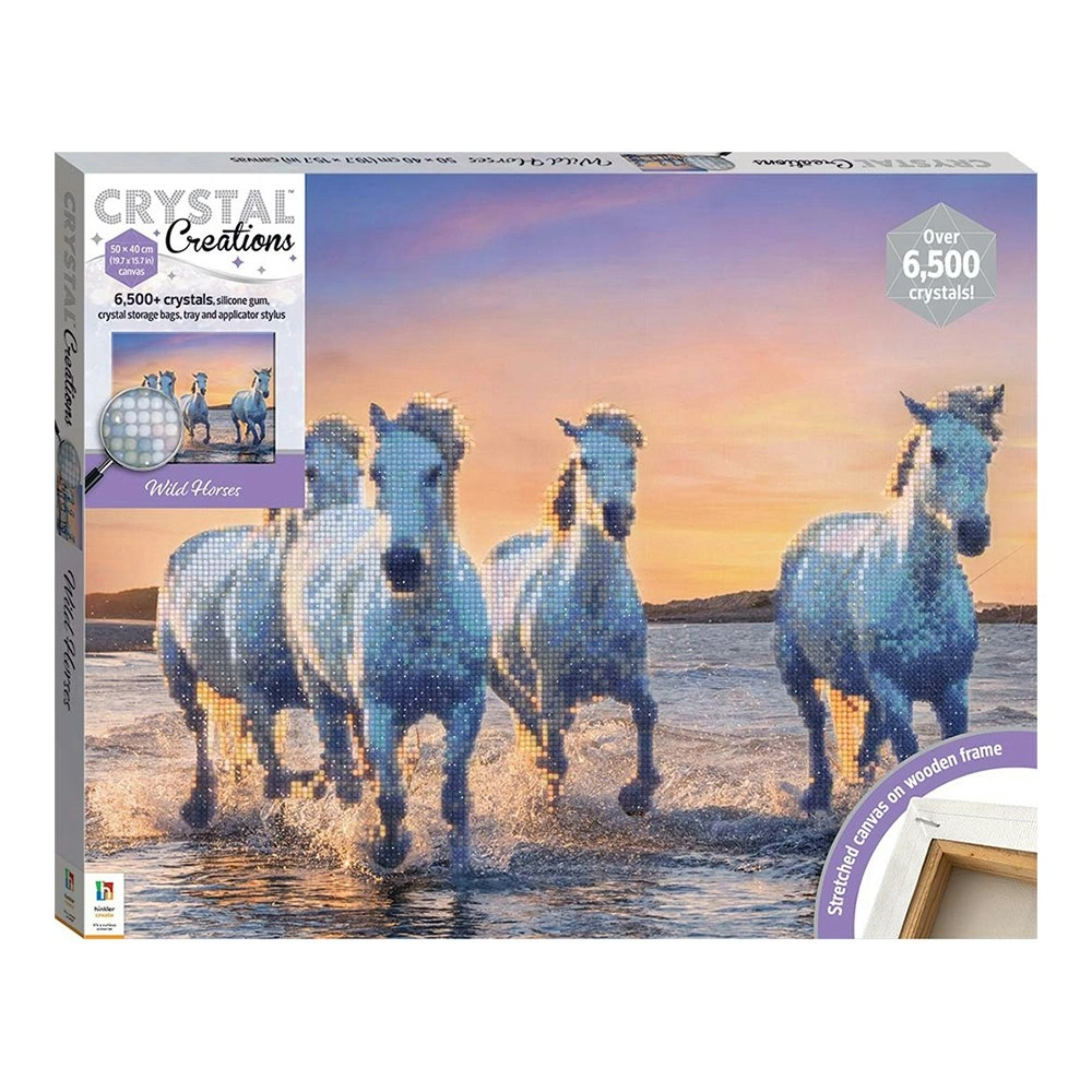 Art Maker Crystal Creations Canvas: Wild Horses Craft Activity Kit 14y+