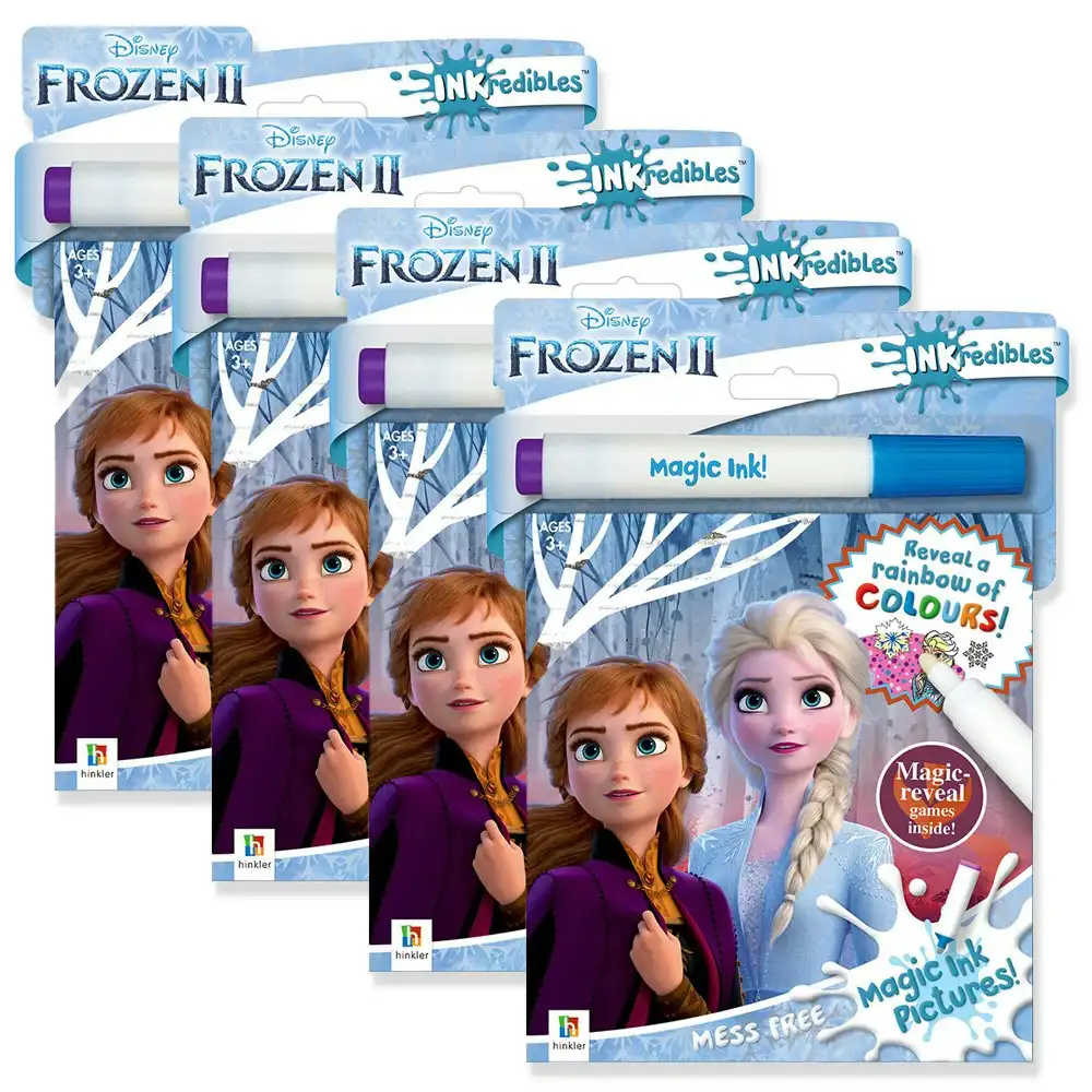 4x Inkredibles Frozen 2 Magic Ink Pictures Colouring Activity Kit Kids Book 3y+