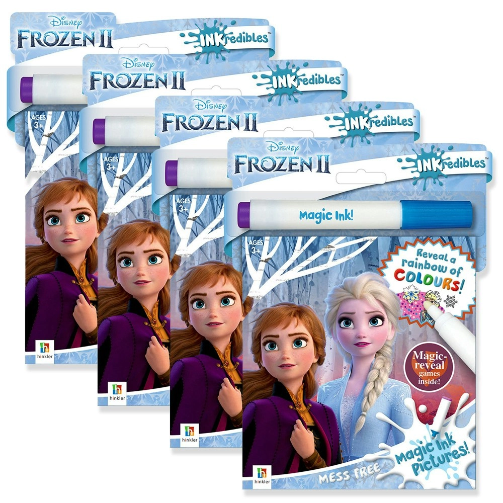 4x Inkredibles Frozen 2 Magic Ink Pictures Colouring Activity Kit Kids Book 3y+