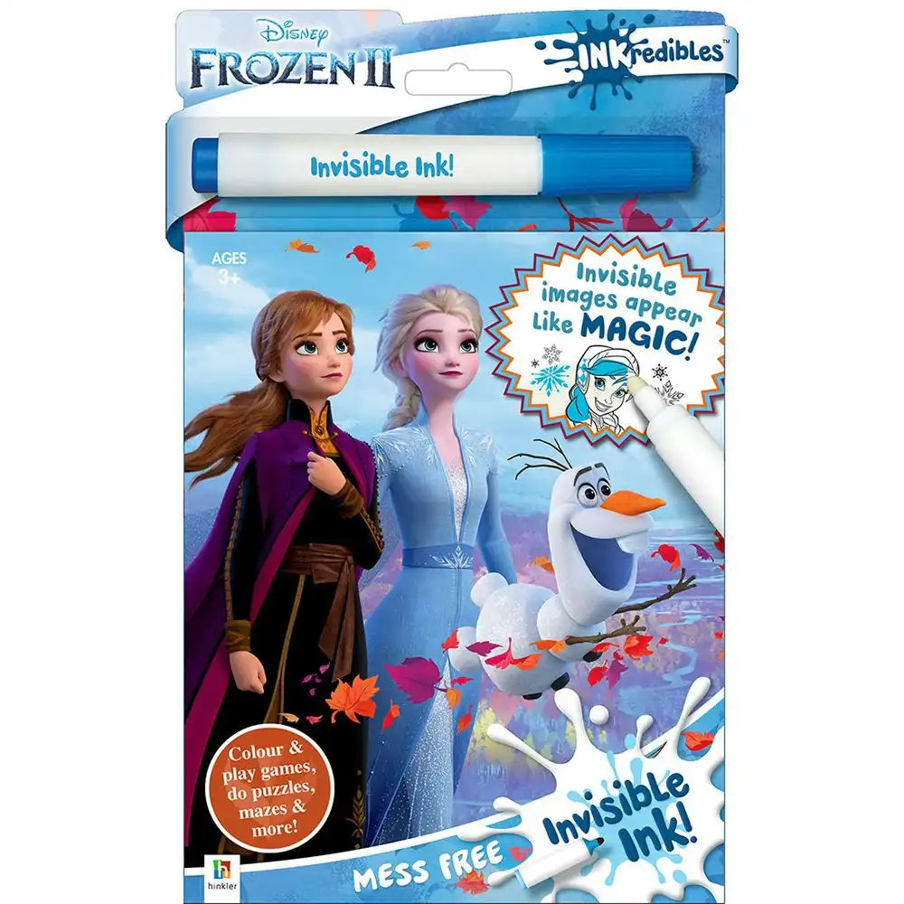 4x Inkredibles Frozen 2 Invisible Ink Colouring Activity Kit Kids Art Book 3y+