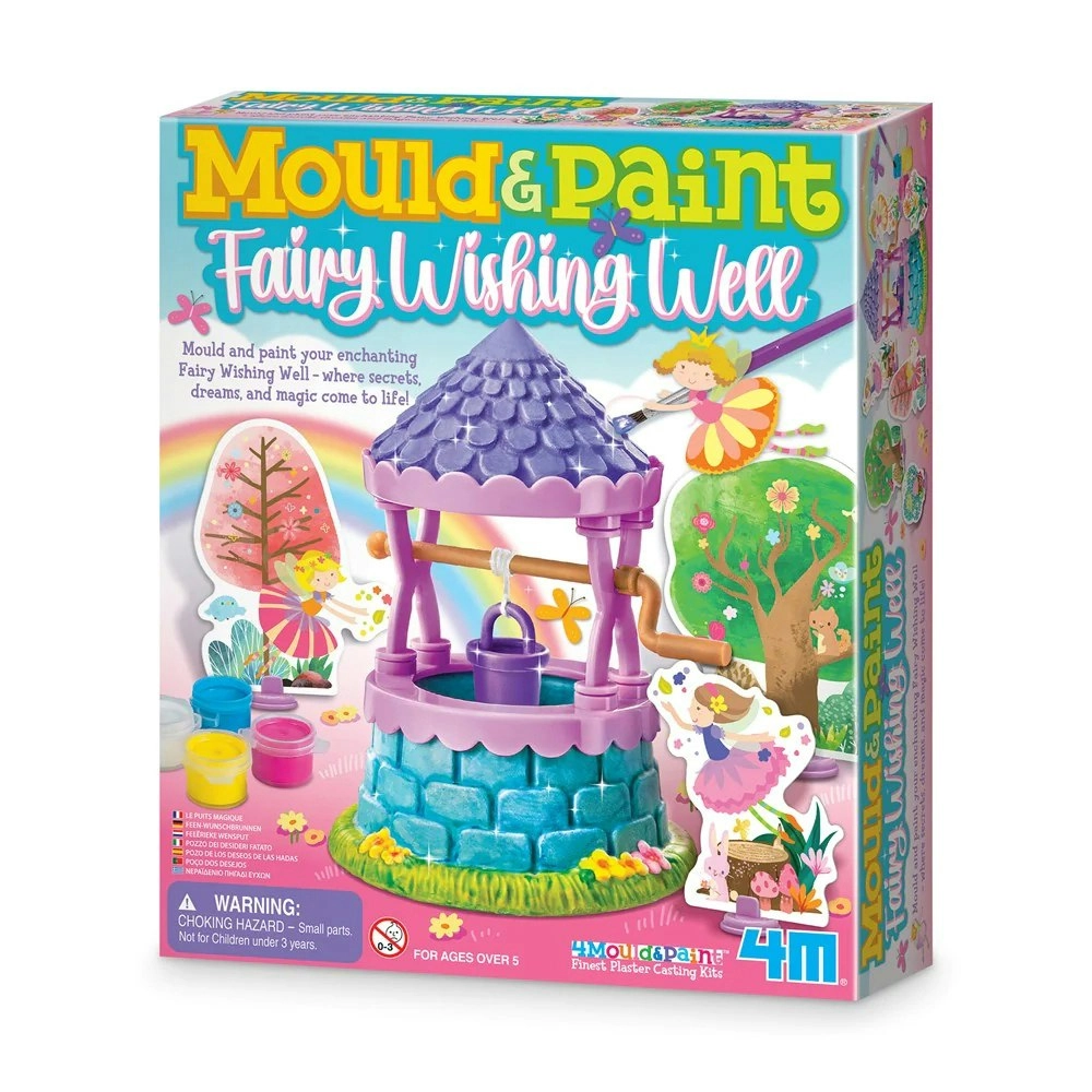 4M KidzMaker Mould & Paint Fairy Wishing Well Plaster Kids Art/Craft Kit 5y+