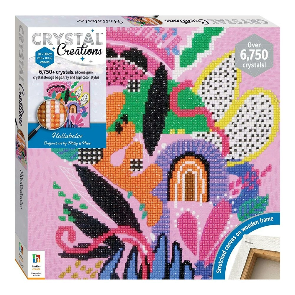 Art Maker Crystal Creations Canvas: Hullabaloo Craft Activity Kit Adult 14y+