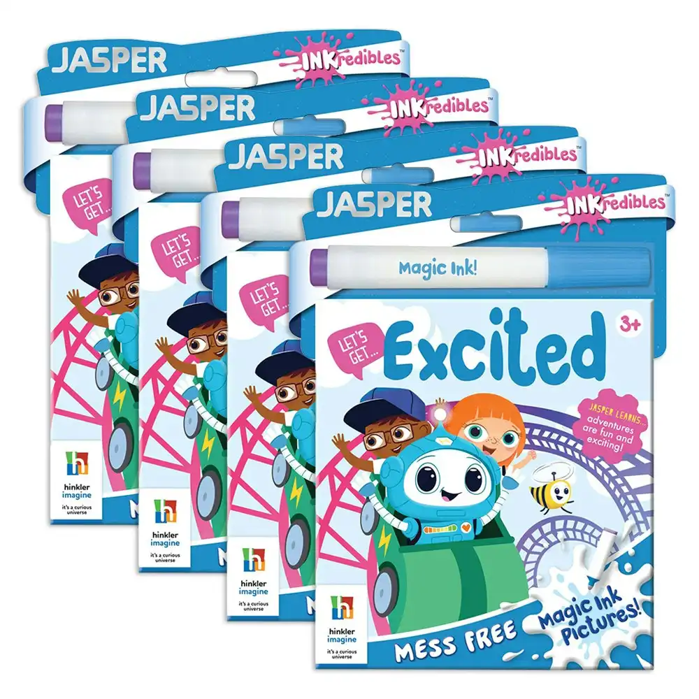 4x Inkredibles: Jasper Let's Get Excited Magic Ink Pictures Kit Fun Activity 4y+