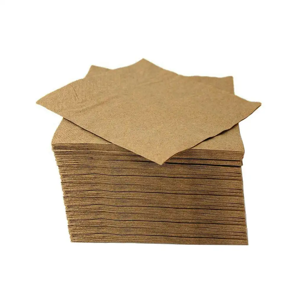 8x 50pc Eco Soulife Compostable Recycled Paper Napkins For Dinner/Wedding/Party