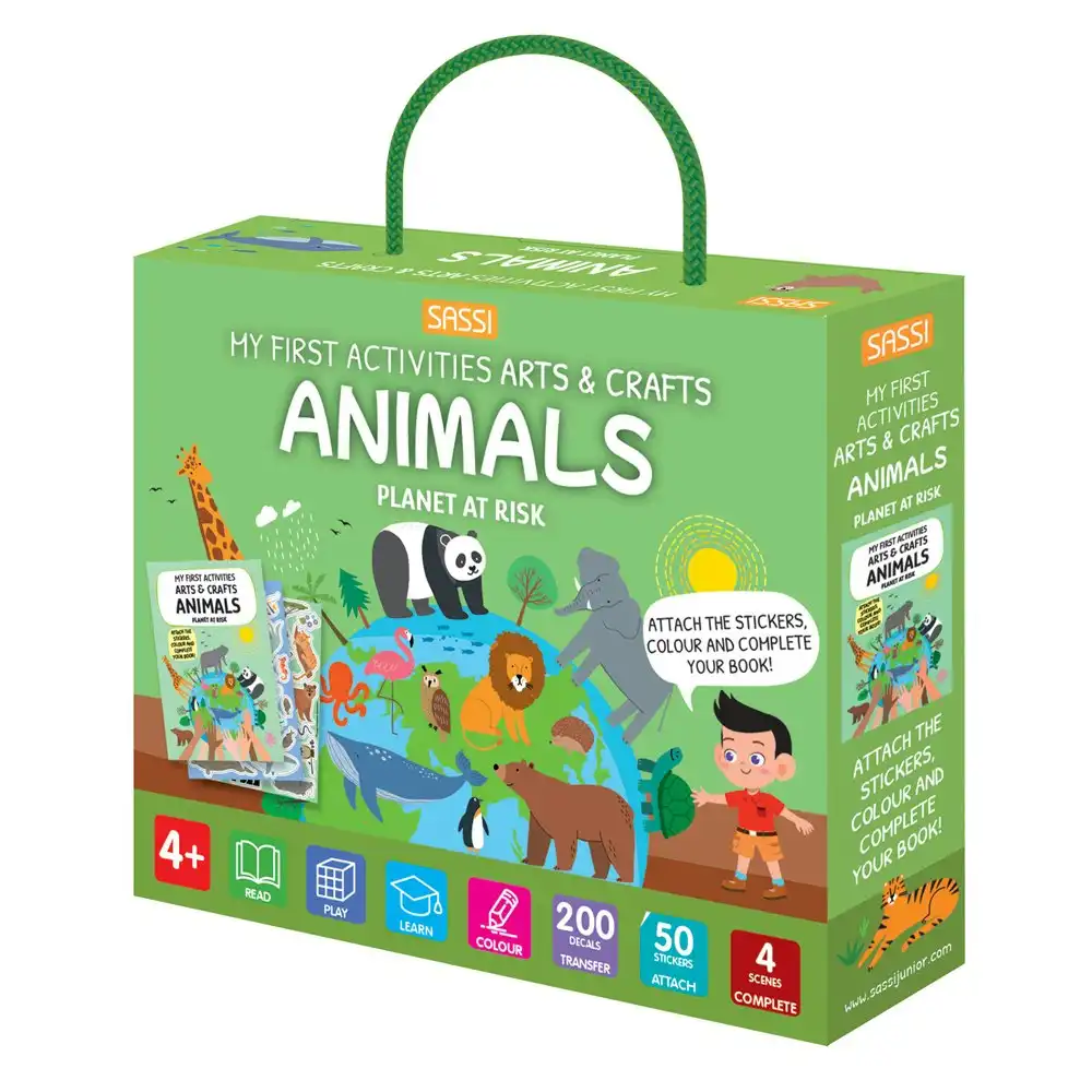 Sassi Arts & Crafts Kids/Children Sticker Activity/Colouring Book Animals 4y+
